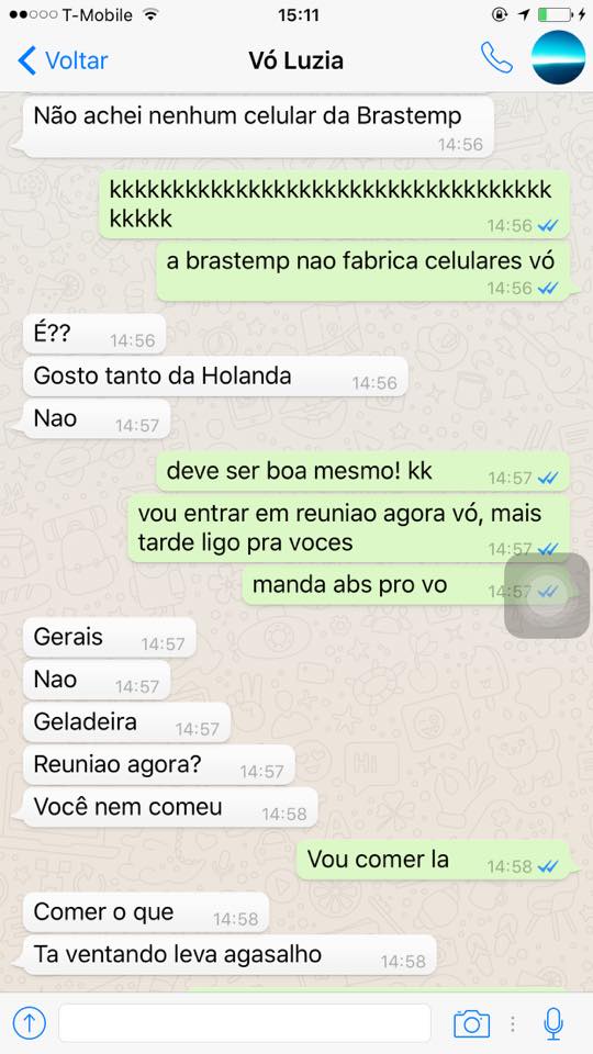 Marlon Corrente publicou no Facebook conversa com a avó e é a coisa mais fofa e engraçada do ano!