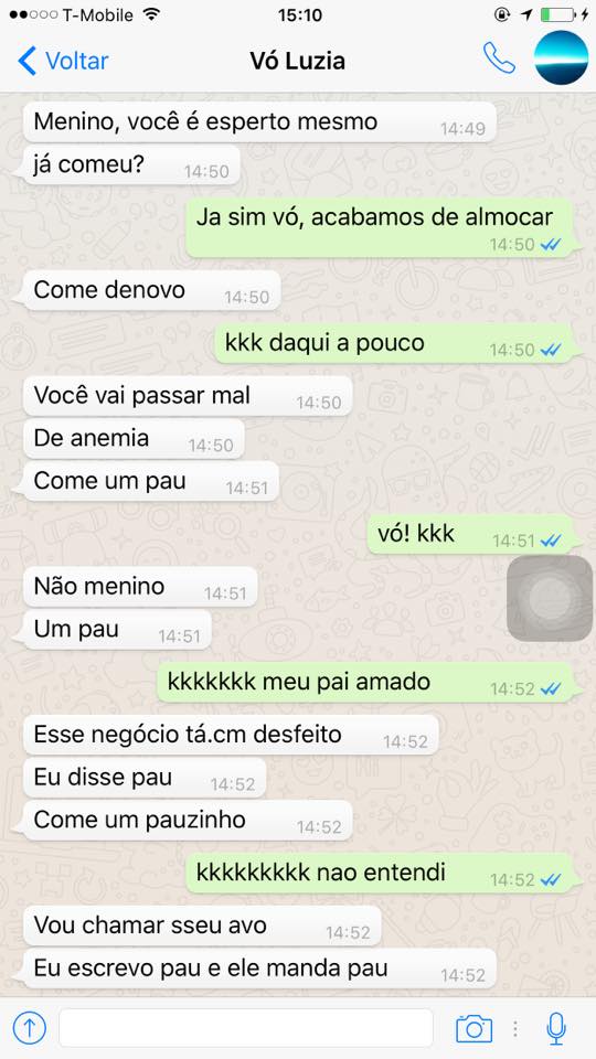 Marlon Corrente publicou no Facebook conversa com a avó e é a coisa mais fofa e engraçada do ano!