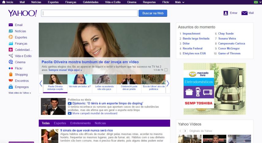 Yahoo em abril de 2016