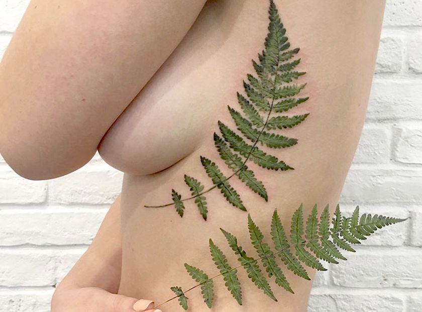 Tatuagens botânicas realistas