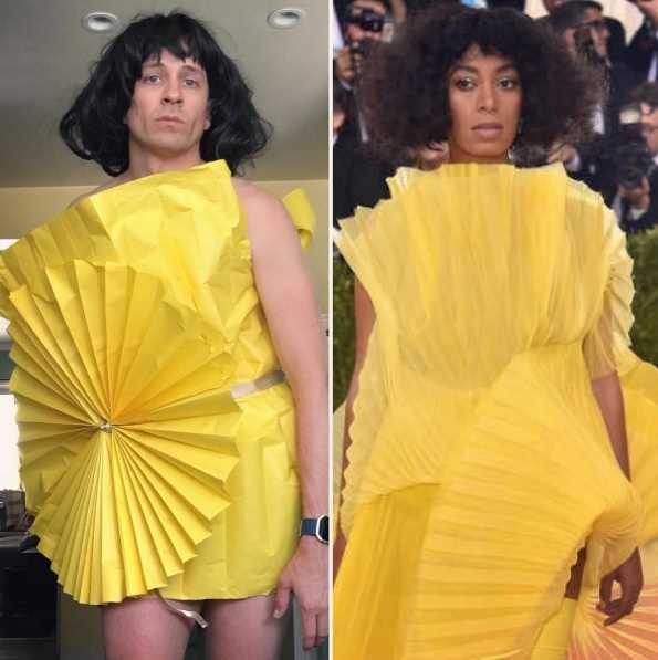 Vestido de dobradura à la Solange Knowles.  