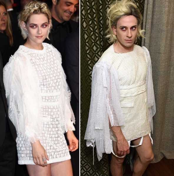 Esse vestidinho branco ficou muito parecido com o usado pela Kristen Stewart, vai?