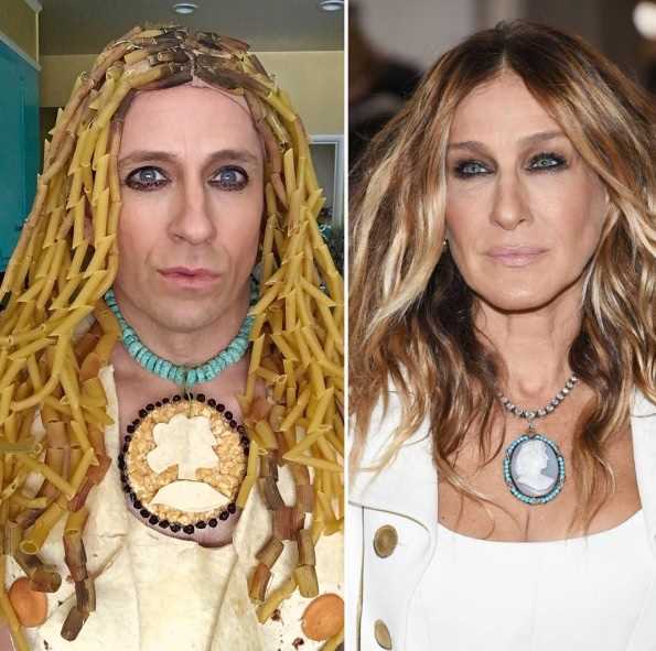 E a Sarah Jessica Parker cabelos de macarrão?