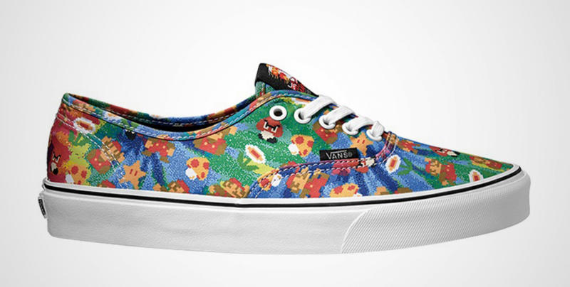 Mario, Link de Zelda, Donkey Kong e outros personagens podem ir para nos seus pé em breve. A Nintendo e a Vans firmaram uma parceria para produzir uma linha de tênis com temática nos games da fabricante japonesa. A época que inspirou os modelos é justamente a era dos games de 8-bit, o auge do Nintendo, que também empresta os seus controles como estampa para um modelo de cano alto.  De acordo com o site Sole Collector, is imagens não representam toda a coleção, que provavelmente será lançada em junho.