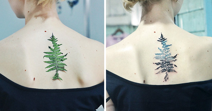 Tatuagens botânicas realistas