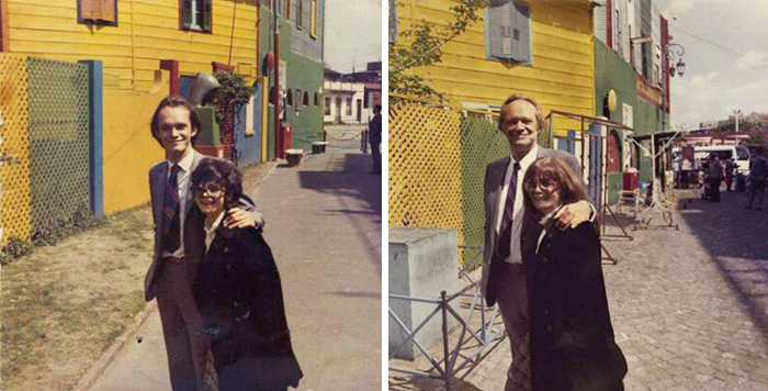 Casais recriam fotos do começo do relacionamento