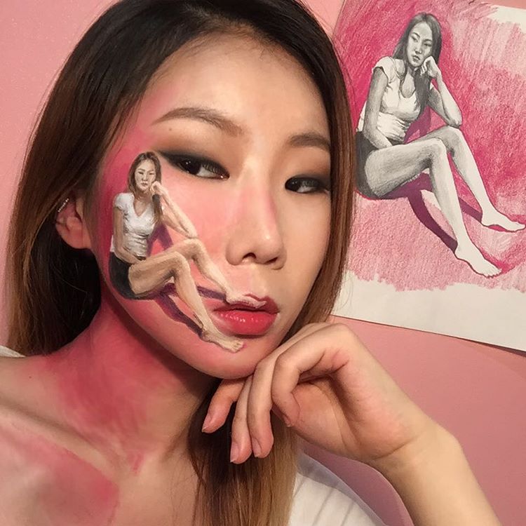 Artista cria ilusões óticas com truques de maquiagem que vão dar um nó na sua cabeça