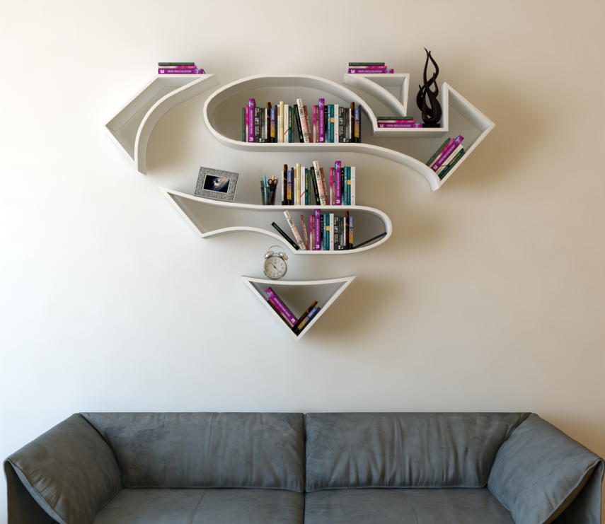 Fãs de quadrinhos e super-heróis geralmente possuem prateleiras lotadas de quadrinhos, bonequinhos e filmes. Mas e se a própria prateleira fizesse parte dessa coleção? Esse é o conceito criado pelo artista turco Burak Dogan, que criou o design destas prateleiras sensacionais do Superman, Mulher-Maravilha, Shield e Capitão América.