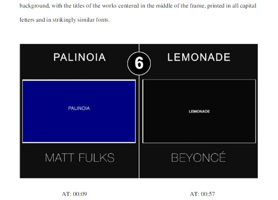 Matthew Fulks alega que Beyoncé teria copiado as ideias para o trailer de Lemonade de um curta que ele fez, chamado Palinoia