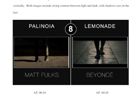 Matthew Fulks alega que Beyoncé teria copiado as ideias para o trailer de Lemonade de um curta que ele fez, chamado Palinoia