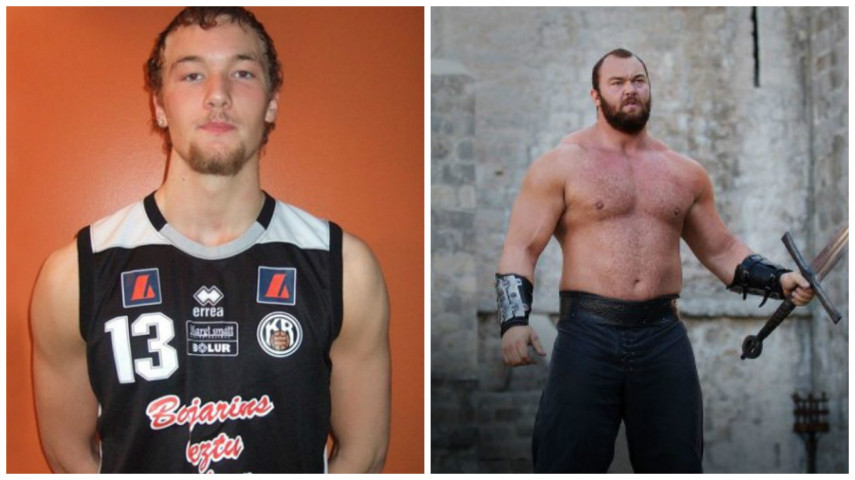 Hafþór Július Bjornsson na juventude e como The Mountains em GoT