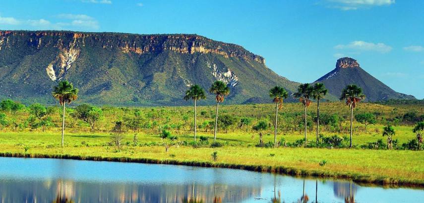 O Parque Estadual do Jalapão fica no Tocantins. Lá você encontra muitas cachoeiras, chapadões e serras, paisagem típica do cerrado, dunas alaranjadas e formações rochosas lindas. O parque fica a 180 km de Palmas. É bom saber que dentro do parque as atrações ficam cerca de 50 km uma da outra, portanto é bom ter a presença de um guia e é necessário um veículo 4x4