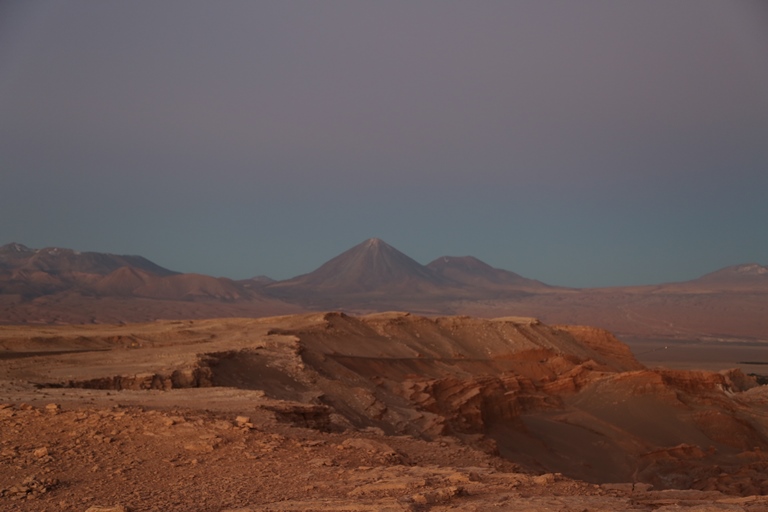 Valle de la Luna: as cores vão mudando com o cair da noite