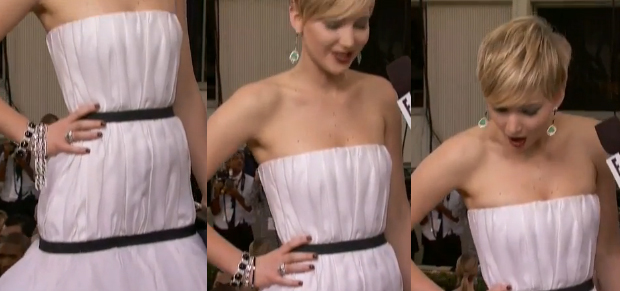 No tapete vermelho da premiação do Globo de Ouro, a atriz Jennifer Lawrence usou uma joia avaliada em US$ 2,5 milhões, o equivalente a R$ 6 milhões. O bracelete ficou conhecido porque a atriz quase deixou ele cair no chão