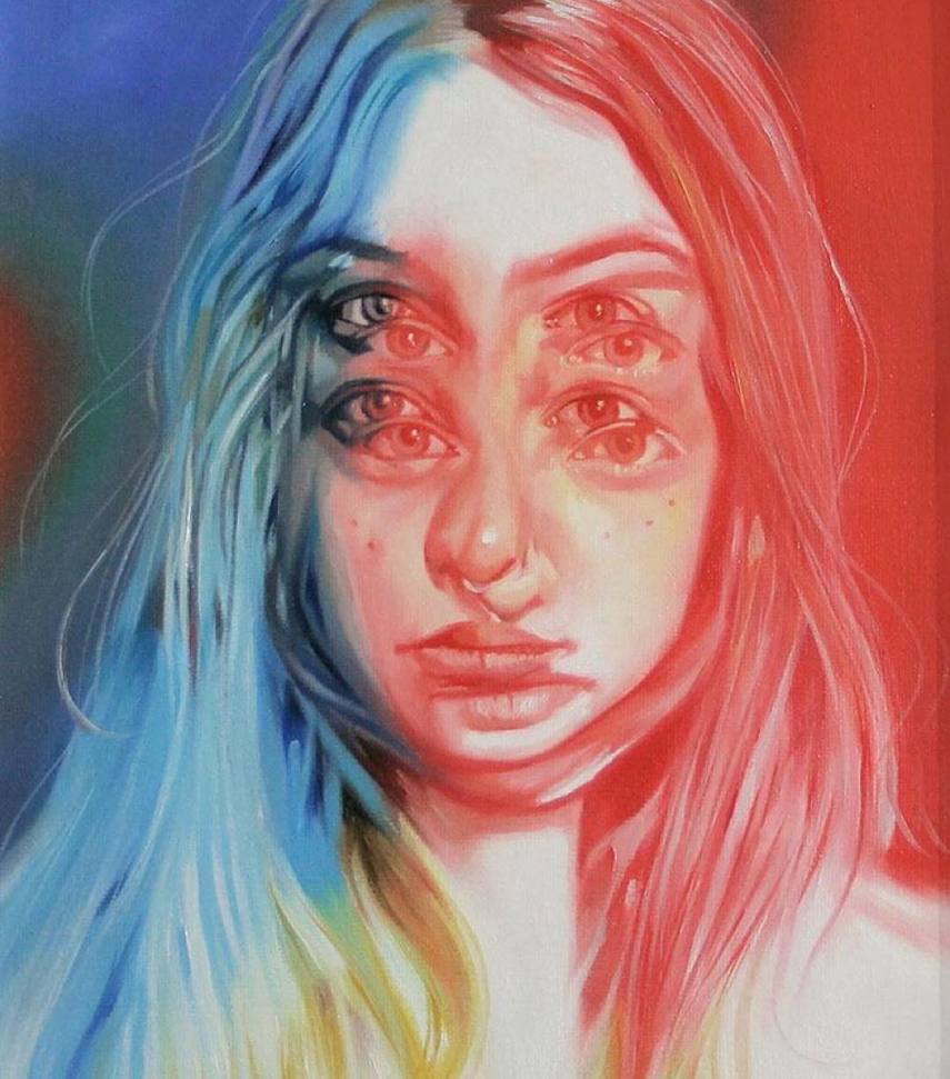 A artista Alex Garant combina a técnica do retrato com a dupla exposição, muito utilizada na fotografia. Mas você já tinha visto pinturas à óleo desse jeito? Bonito demais!