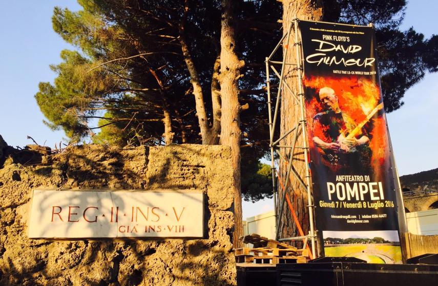 David Gilmour volta a Pompeia
