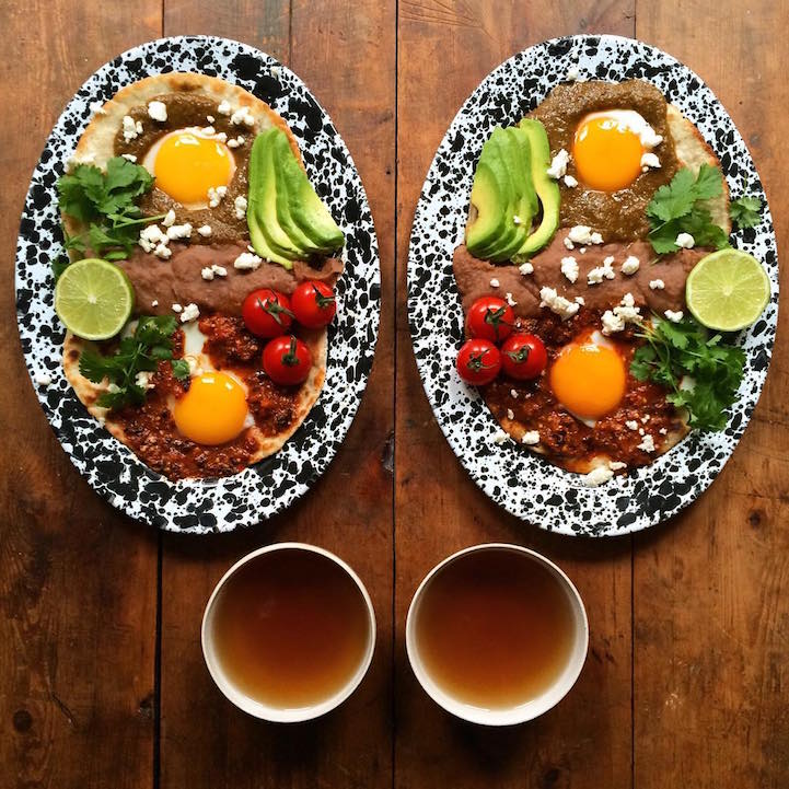 Namorado prepara refeições simétricas e perfeitas todas as manhãs. Não tem como não se apaixonar por uma pessoa dessas, né?