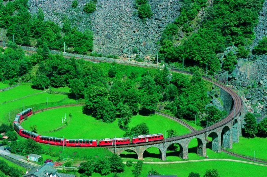 Bernina Express, Suíça e Itália