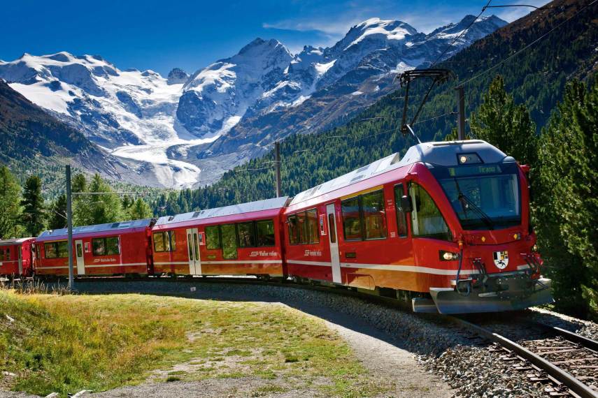 Bernina Express, Suíça e Itália