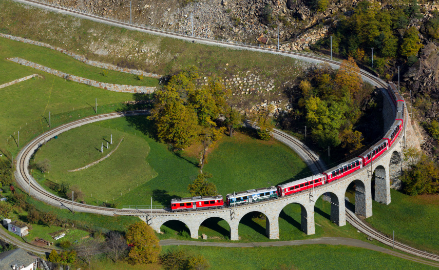 Bernina Express, Suíça e Itália