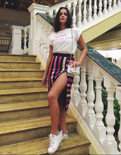A atriz está aproveitando a viagem e postando fotos lindas