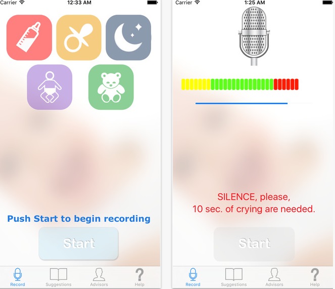 Talvez esse seja o aplicativo mais interessante até aqui. O Cry Translator promete analisar em menos de 10 segundos o choro do bebê e dizer se é sono, cólica ou apenas uma irritação. Para completar, ele dá dicas do que fazer. Disponível apenas para iOS e custa US$ 4,99