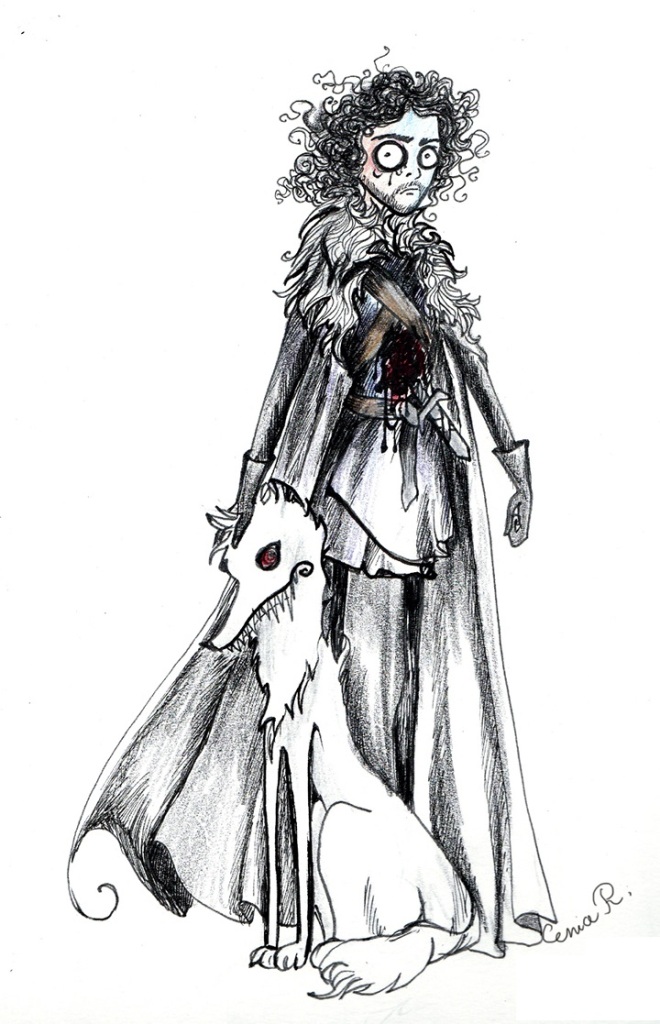 A ilustradora Xenia Rassolova é a responsável por misturar 'Game of Thornes' com Tim Burton
