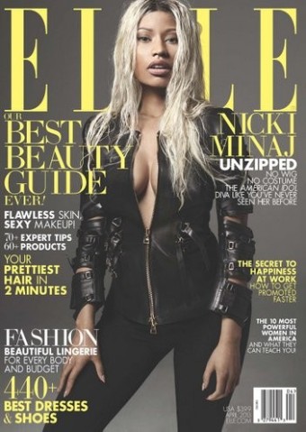 Nicki Minaj estrelou capa e recheio da edição de abril da revista Elle e surpreendeu por aparecer sem maquiagem. Bem...quase sem maquiagem!