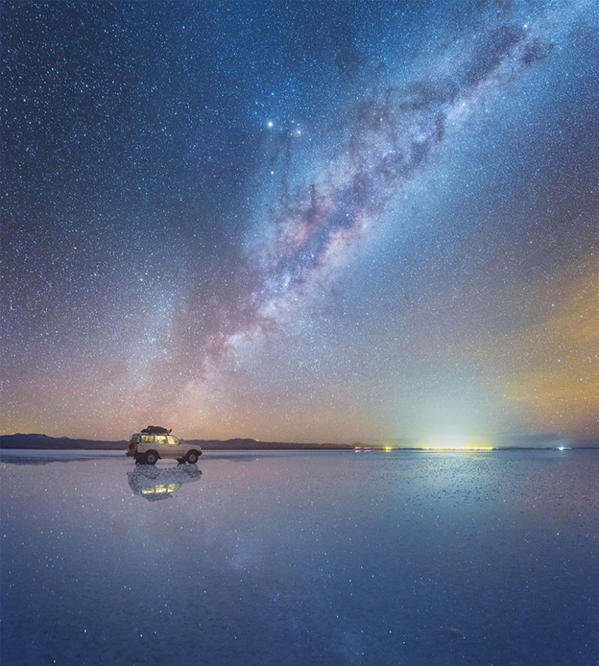 O fotógrafo russo Daniel Kordan viajou para o Salar de Uyuni, na Bolívia, e tirou fotos da Via Láctea