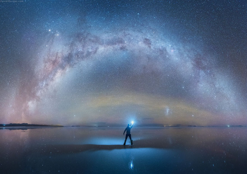 O fotógrafo russo Daniel Kordan viajou para o Salar de Uyuni, na Bolívia, e tirou fotos da Via Láctea