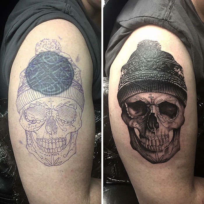 É aquele ditado, né: tem tatuagem que vai dar ruim, não tem jeito. Mas nem tudo é o fim do mundo! Eis algumas ideias de cobertura que podem funcionar no seu caso ;)