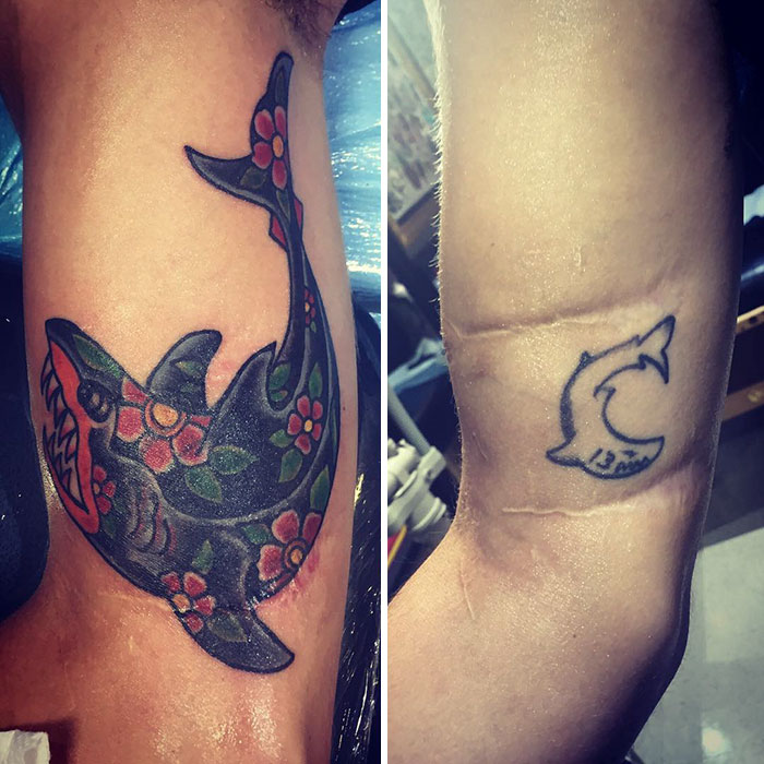 É aquele ditado, né: tem tatuagem que vai dar ruim, não tem jeito. Mas nem tudo é o fim do mundo! Eis algumas ideias de cobertura que podem funcionar no seu caso ;)