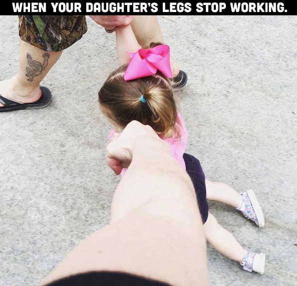 Quando as pernas da sua filha param de funcionar