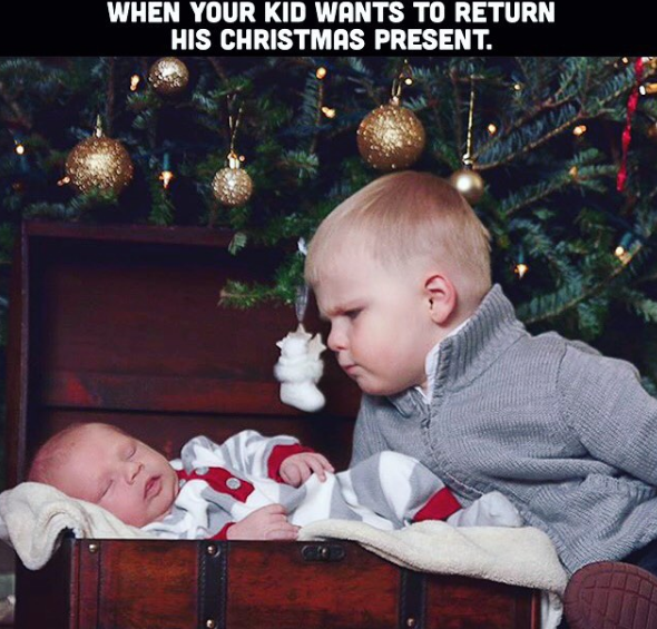 Quando ele está pensando em devolver o presente de Natal