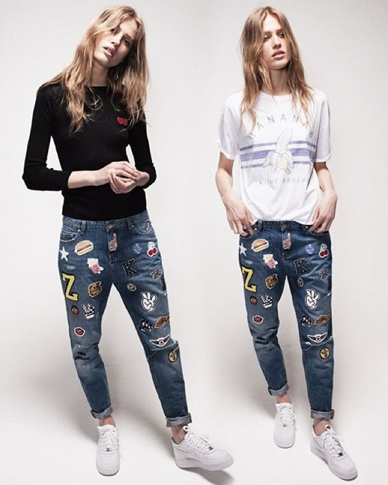 A febre dos patches - que são estes bordados divertidos colados nas roupas - saiu apenas das calças e jaquetas jeans e chegou às peças de couro, sapatos, bolsas, mochilas, chapéus, biqúnis e até cases de celular