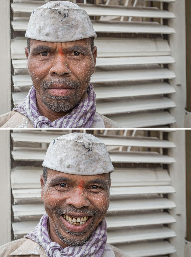 O fotógrafo Jay Weinstein viaja a Índia registrando como a feição e até a postura das pessoas mudam quando elas estão sorrindo. Vamos praticar mais isso também!