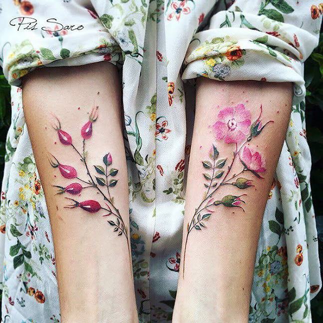 Pis Sora transforma a natureza em tatuagens delicadas e cheias de detalhes pra lá de charmosos. Vontade de tatuar agora, né?