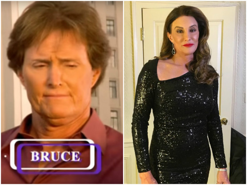 Bruce Jenner em 2007, na primeira temporada de 'Keeping Up with the Kardashians'. Na segunda foto, atualmente, em 2016