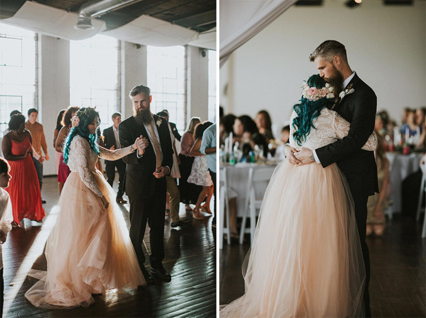 Jaquie Goncher, 25 anos, estava paralisada do pescoço para baixo desde os 17 anos. Porém, surpreendeu a todos ao caminhar até o altar no dia de seu casamento