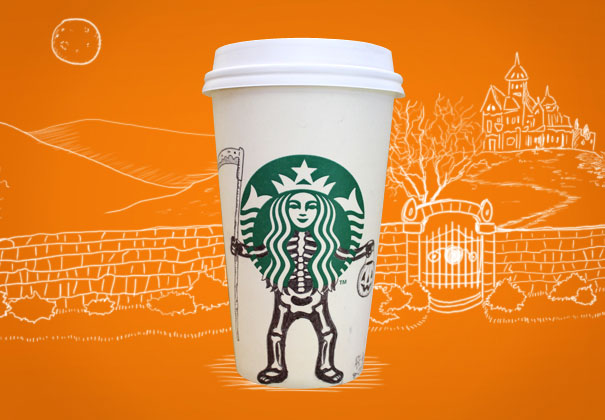 O ilustrador Abe Green resolveu desenhar no copo em que tinha acabado de tomar café e começou uma série incrível de ilustrações chamada A Vida Secreta da Sereia do Starbucks