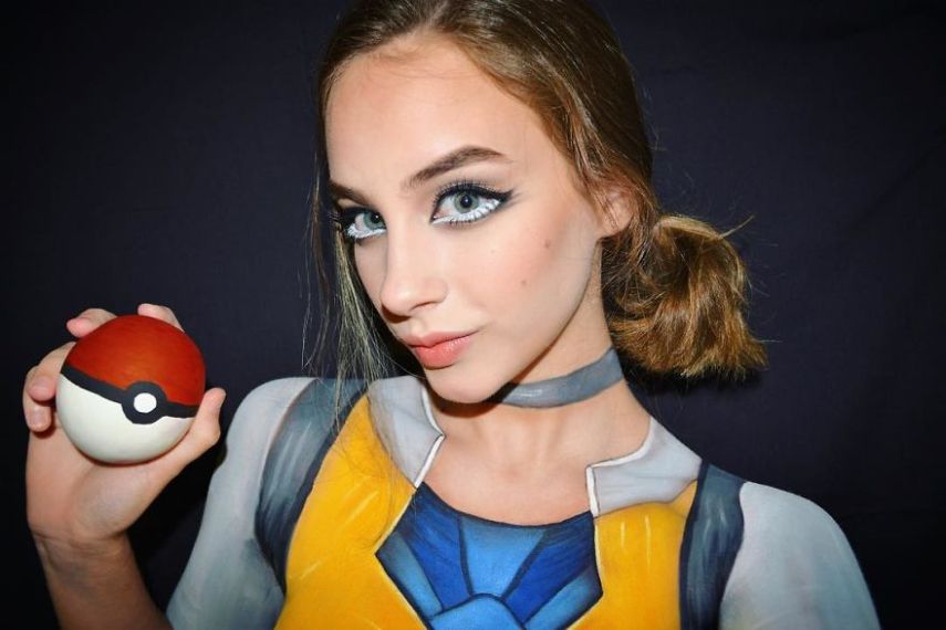 Kate Werner como uma treinadora pokemon