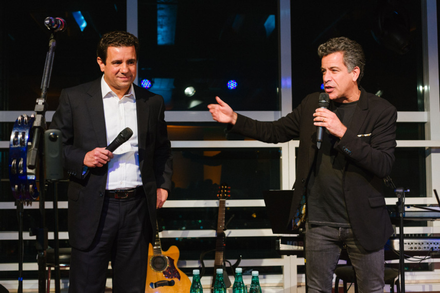 Os empresários Fernando Di Genio, sócio-diretor do Grupo Mix de Comunicação, e Luiz Calainho, sócio-diretor do Grupo L21, que entre outros negócios controla o site Virgula