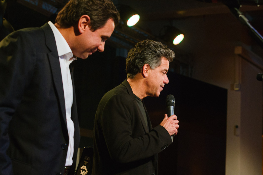 Os empresários Fernando Di Genio, sócio-diretor do Grupo Mix de Comunicação, e Luiz Calainho, sócio-diretor do Grupo L21, que entre outros negócios controla o site Virgula