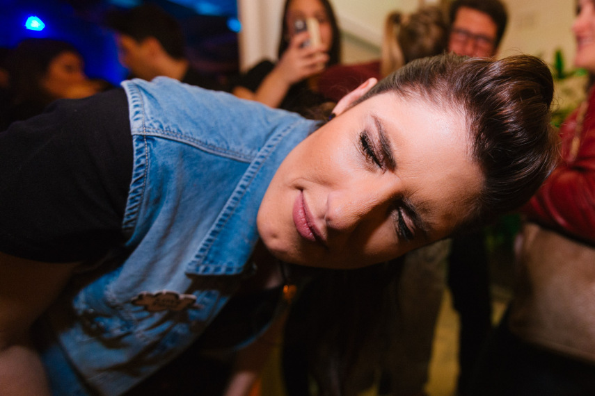 Marcela Andraus no lançamento do 'Virgula.Mix'