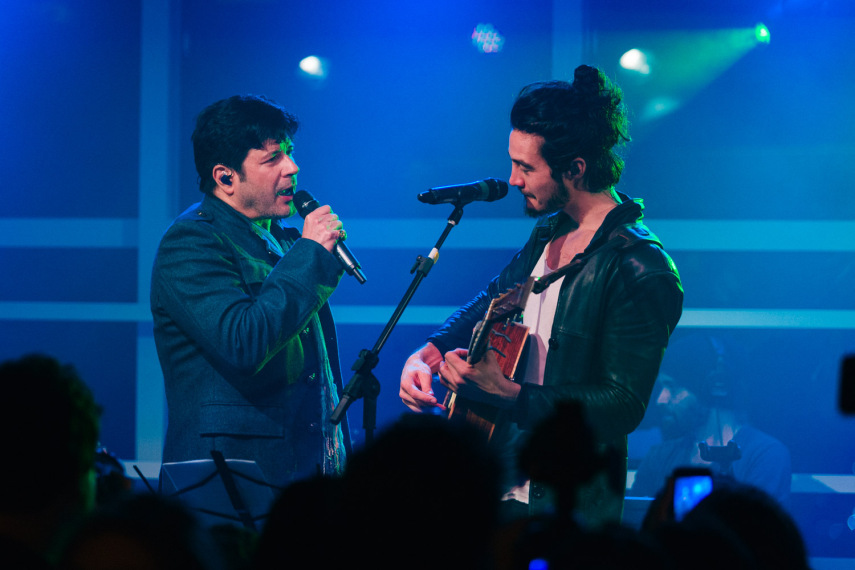 Paulo Ricardo e Tiago Iorc se apresentam na festa de lançamento do Virgula.Mix