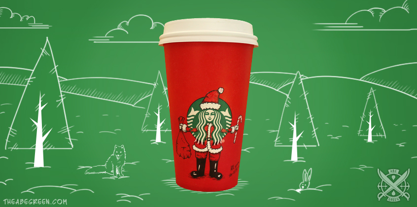 O ilustrador Abe Green resolveu desenhar no copo em que tinha acabado de tomar café e começou uma série incrível de ilustrações chamada A Vida Secreta da Sereia do Starbucks