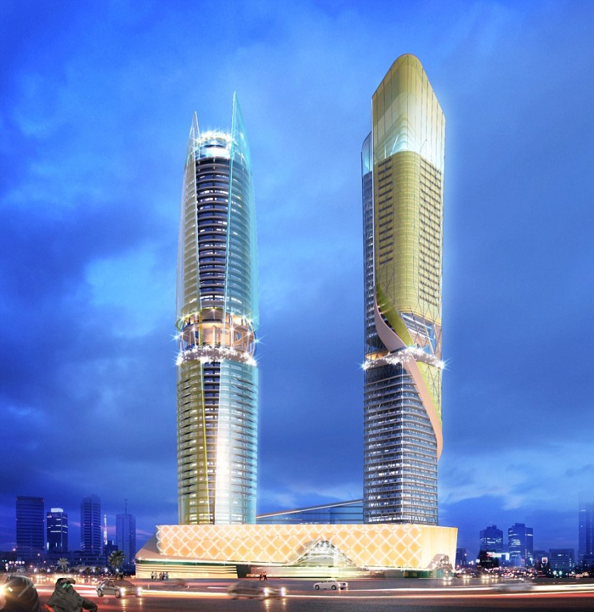 O hotel ficará pronto em 2018 e fica em Dubai, nos Emirados Árabes. Serão duas torres de 47 andares, que terão restaurantes, bares, piscina e até uma floresta tropical!
