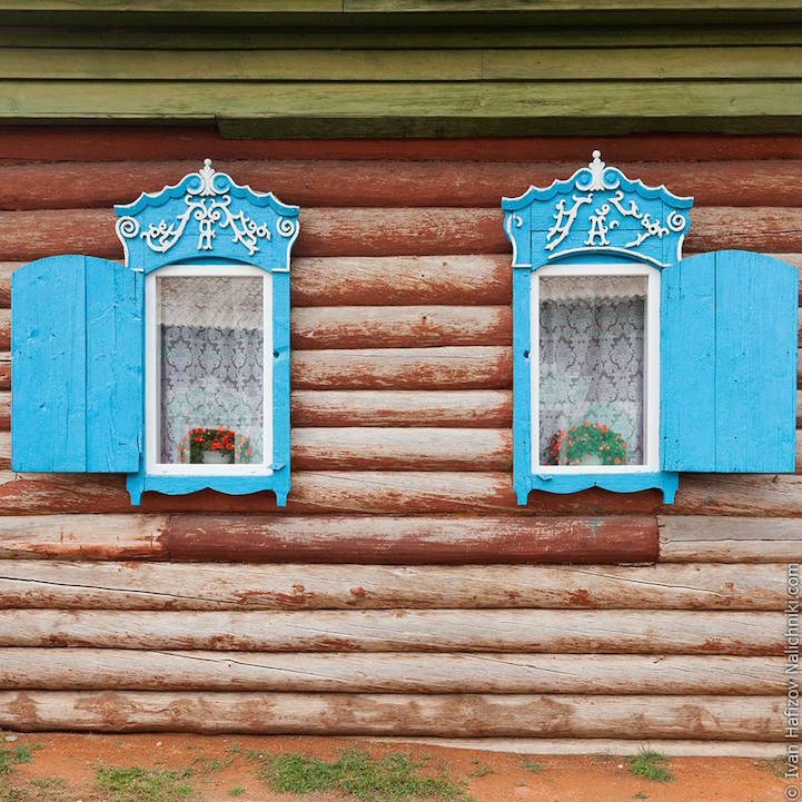 Janelas decoradas da Rússia