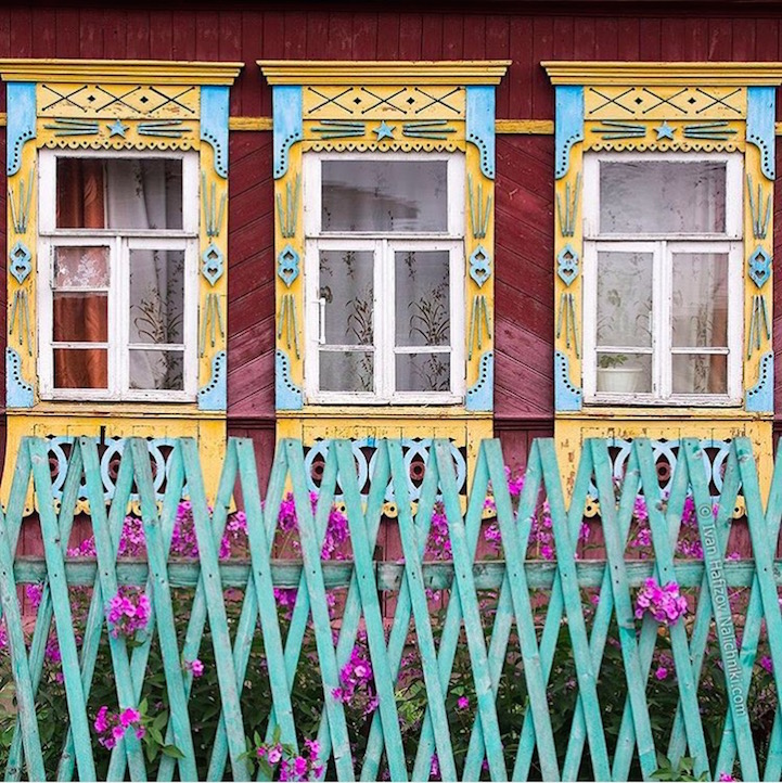 Janelas decoradas da Rússia