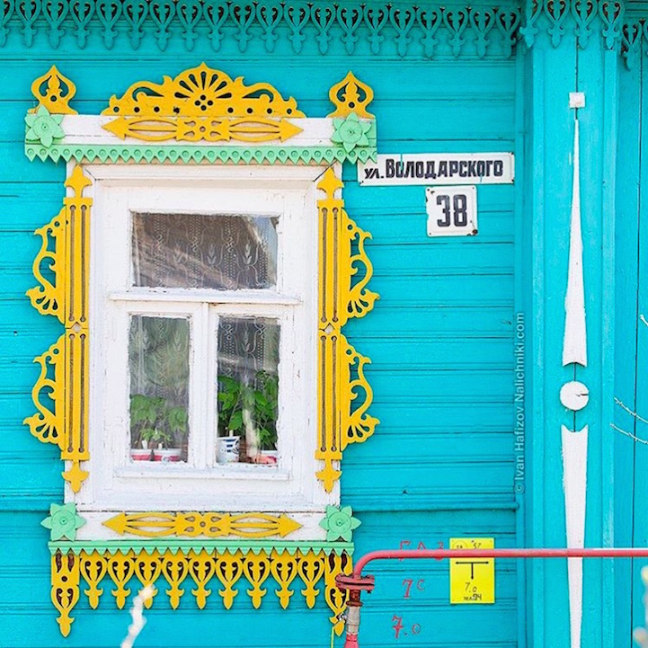 Janelas decoradas da Rússia